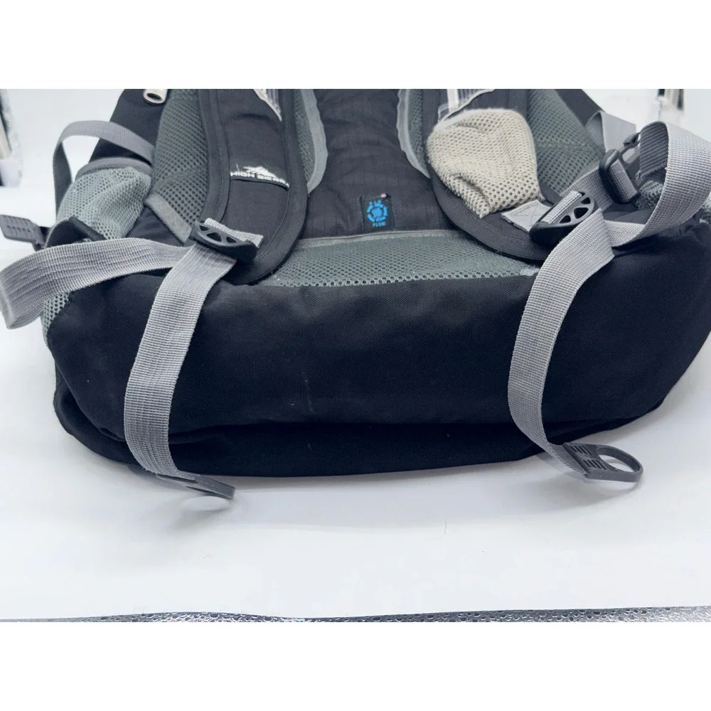 High Sierra Backpack Black Gray Plaid Multi Pocket Padded Laptop School Travel
